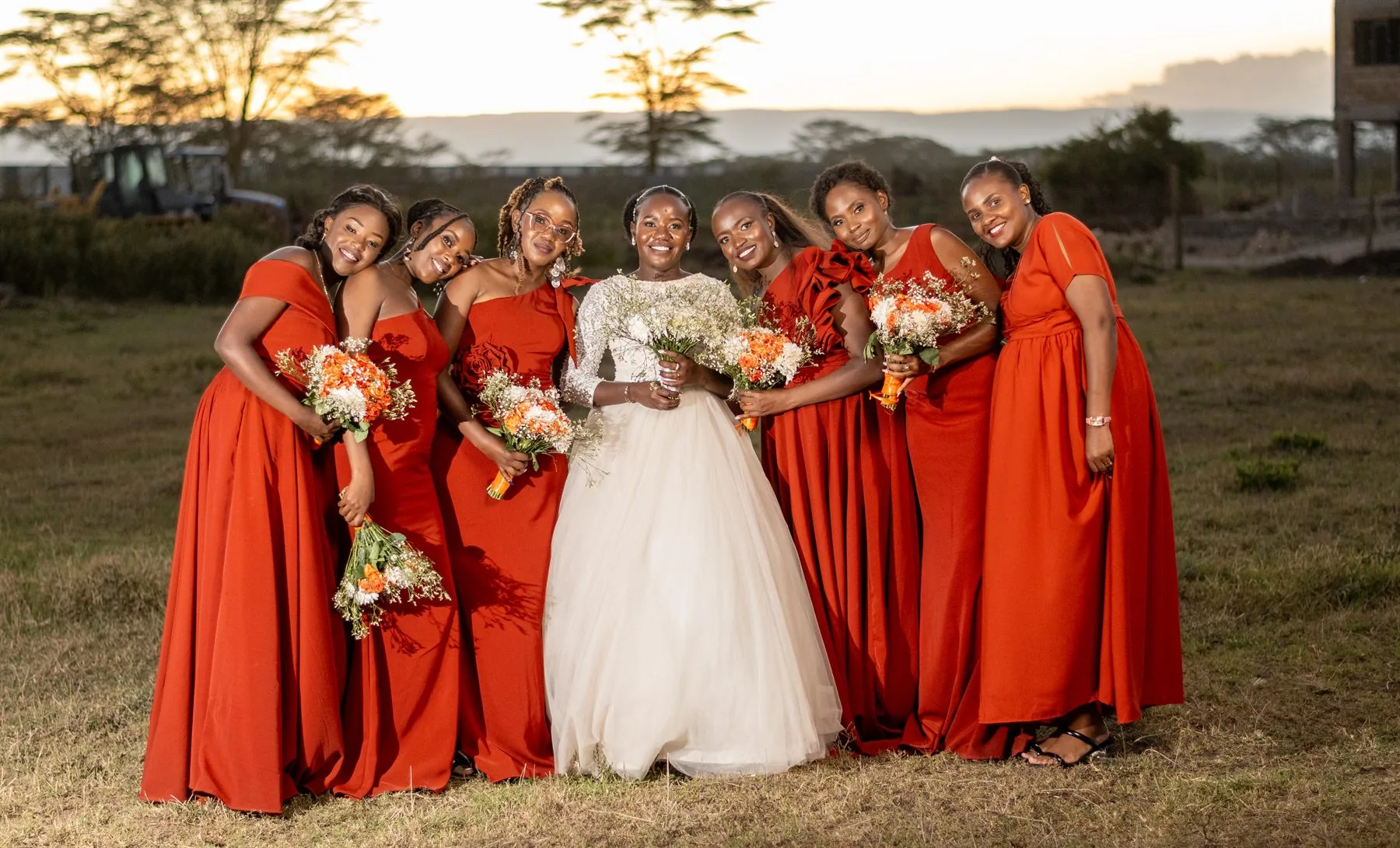 Bride team portrait