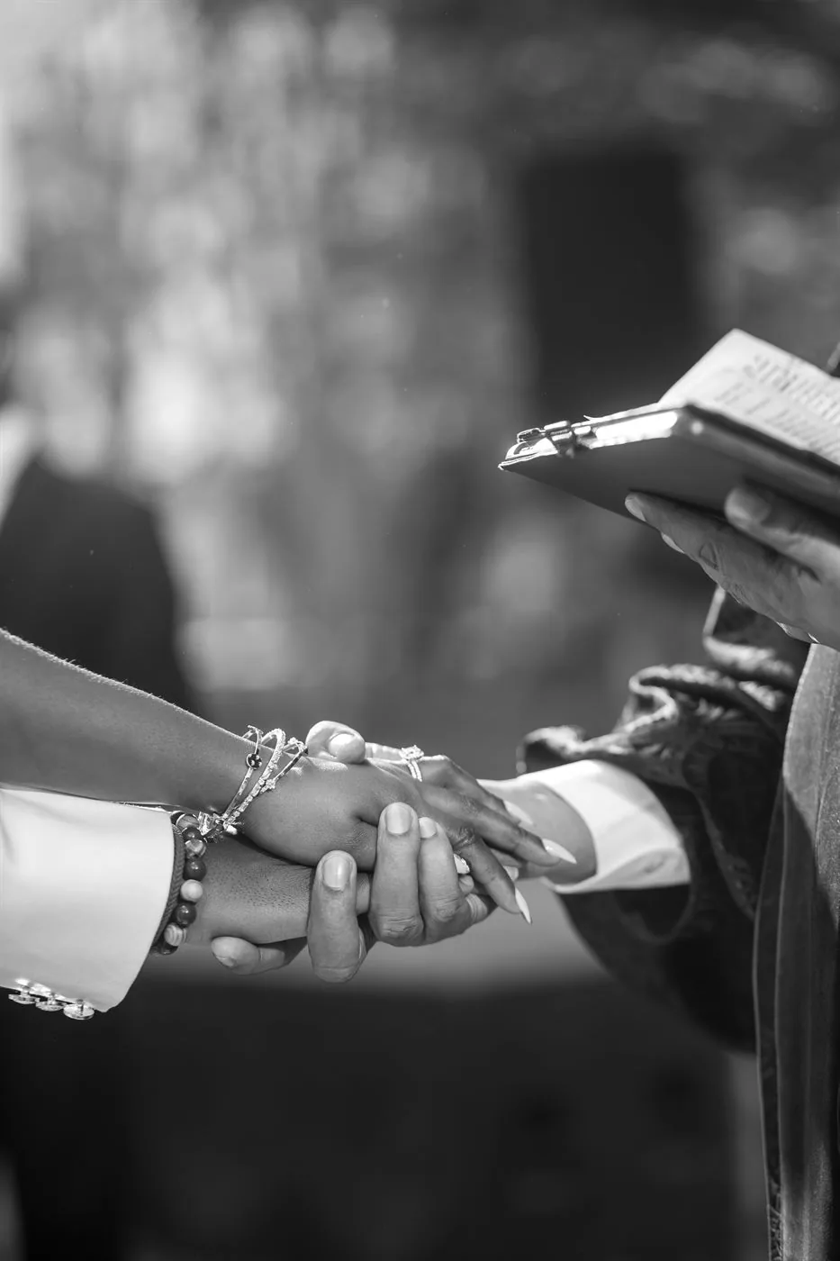 Wedding vows moment
